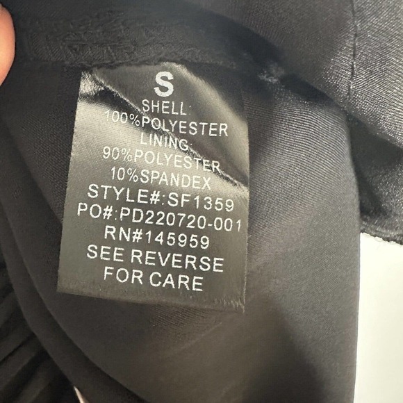 NWT Six/fifty Pleated Ankle Trousers Pants Elastic Waist Womens Black Size Small - Picture 5 of 5